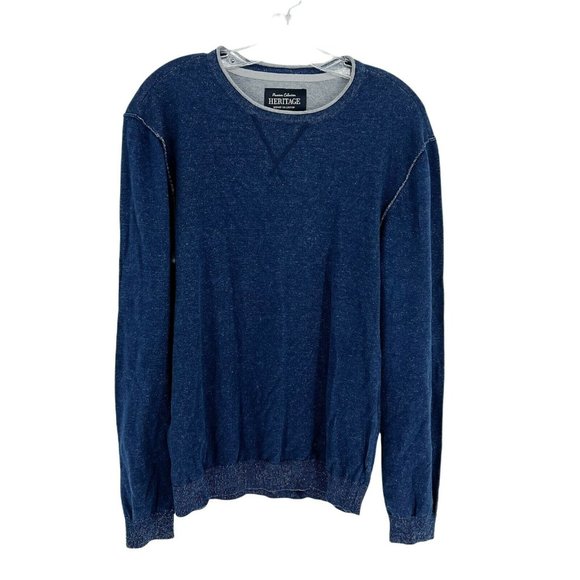 New Heritage Report Collection Sweatshirts Mens Medium Blue Long-sleeve … - Picture 1 of 8